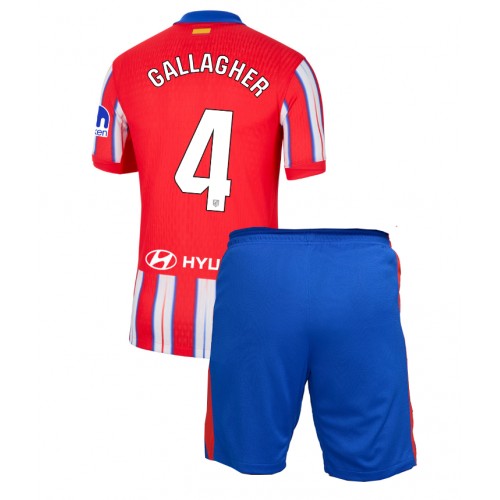 Otroški Nogometni dresi Atletico Madrid Conor Gallagher #4 Domači 2024-25 Kratek Rokav (+ Kratke hlače)